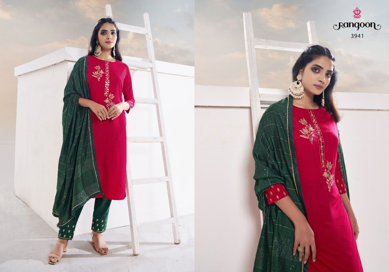 Rangoon Virasat New Exclusive Wear Embroidery Designer Ready Made Suit Collection